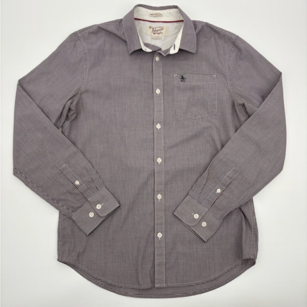 The original penguin | heritage slim fit | Men's Blue and White Checkered Shirt